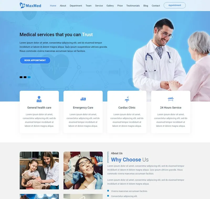 Medical Healthcare Websites