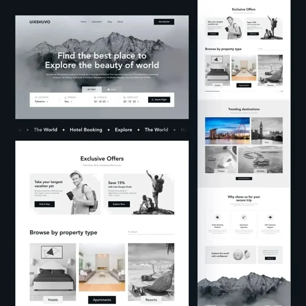 Travel Blogging Websites Design