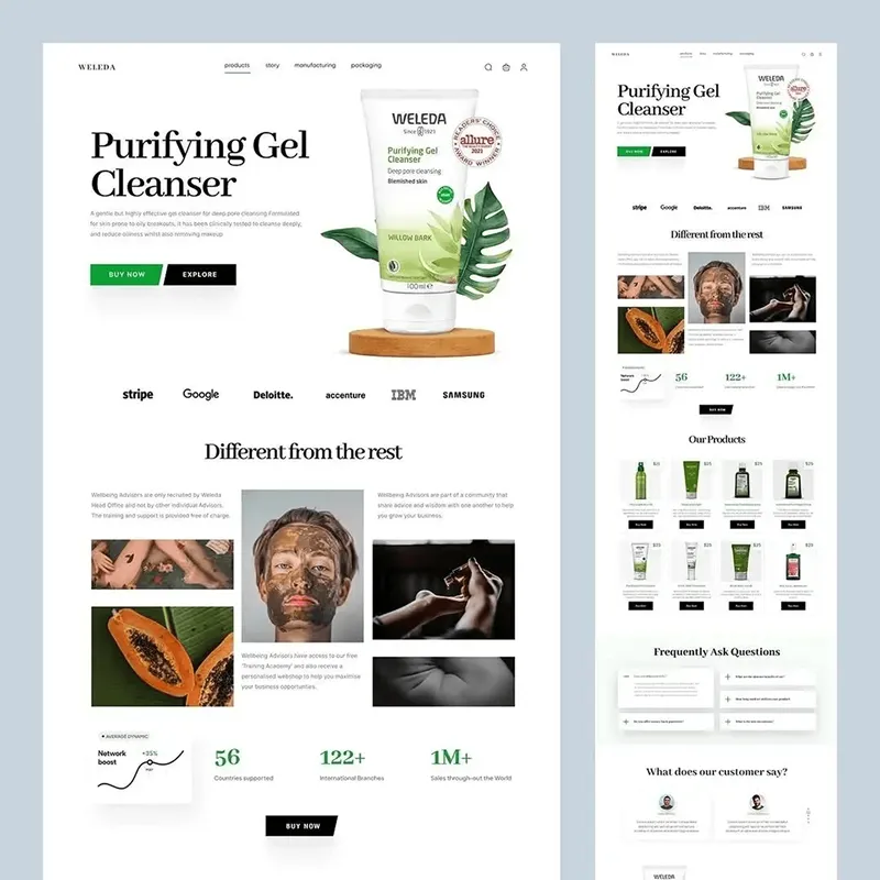 Beauty And Care Websites Design