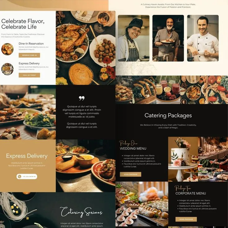 Cattering Website Design