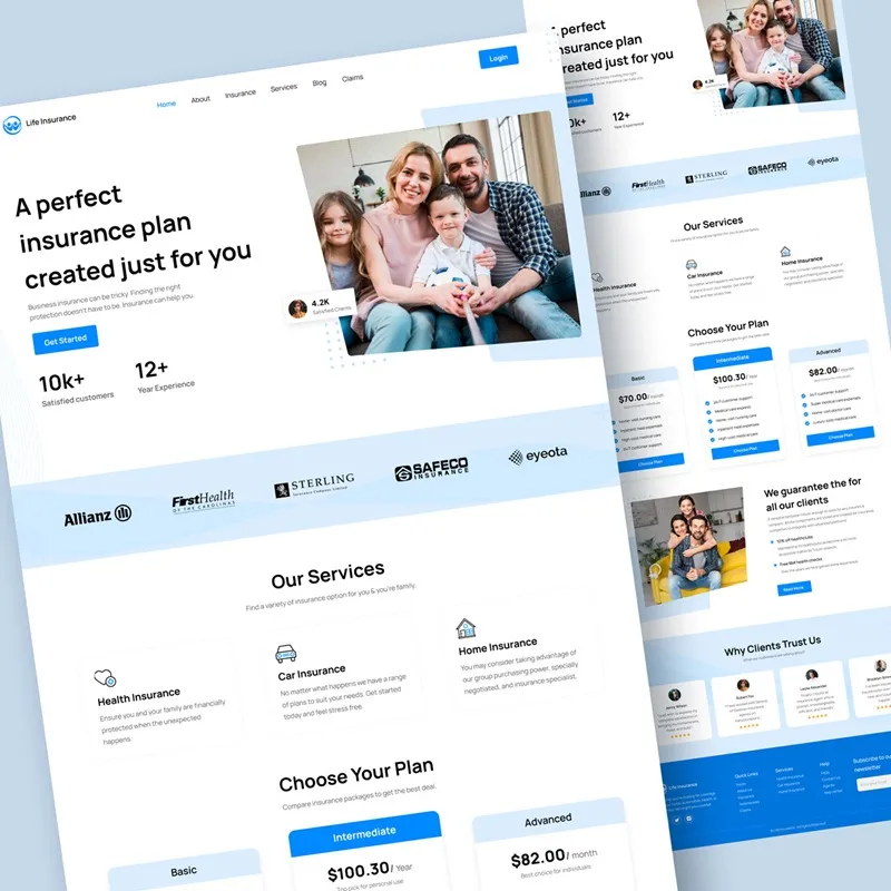 Life Insurance Website Design