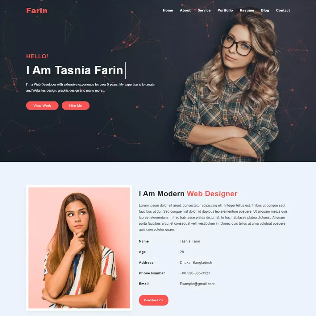 Personal Portfolio Websites Design