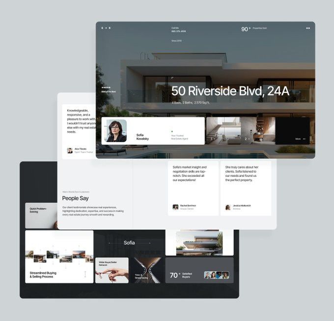 Real estate website design by nexilo tech