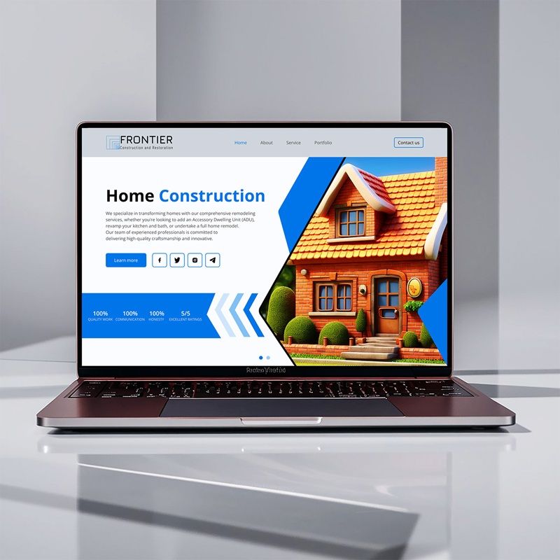 Construction company website design